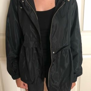 Black Lightweight Rain Jacket